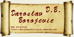 Daroslav Borojević vizit kartica
